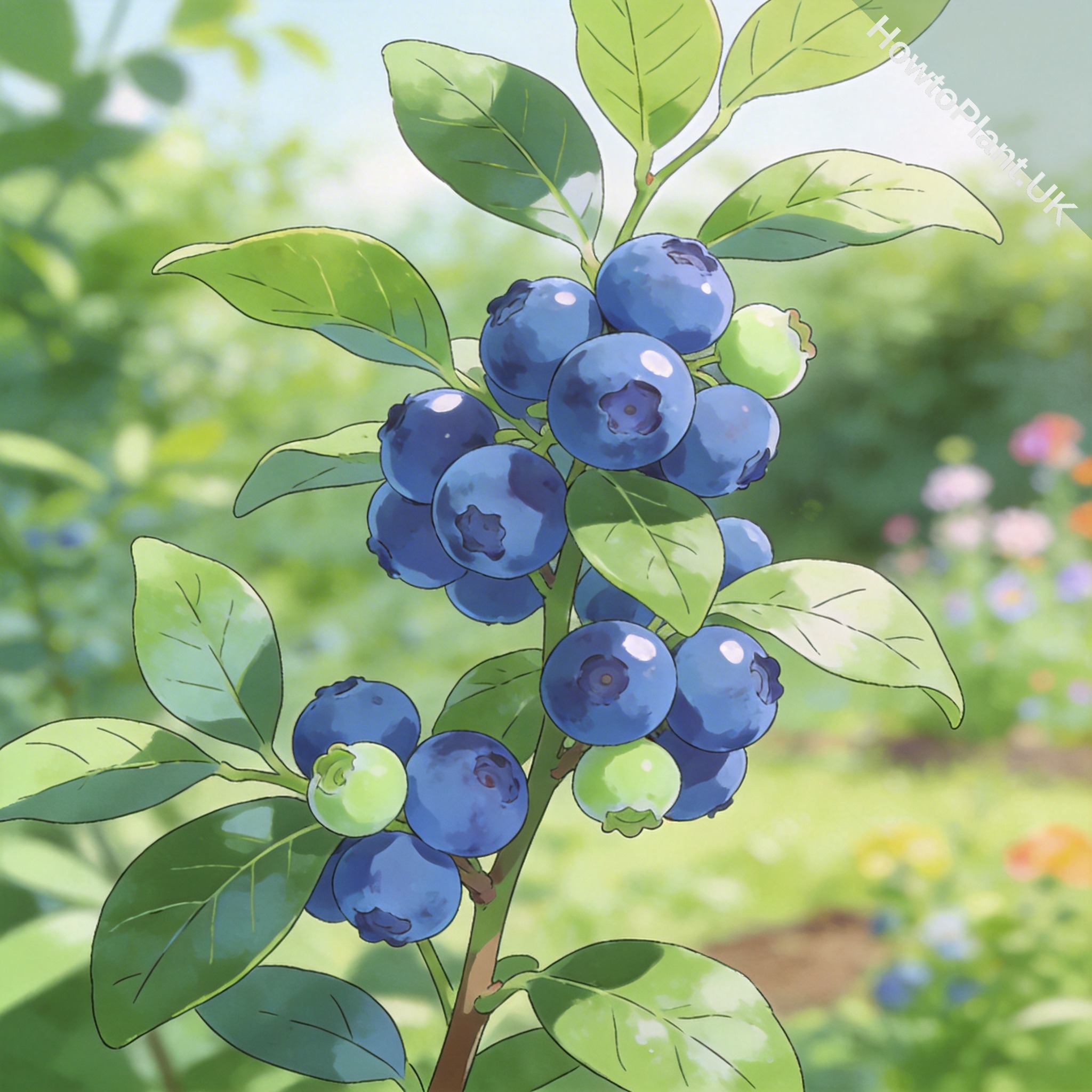 Blueberry in a natural garden setting