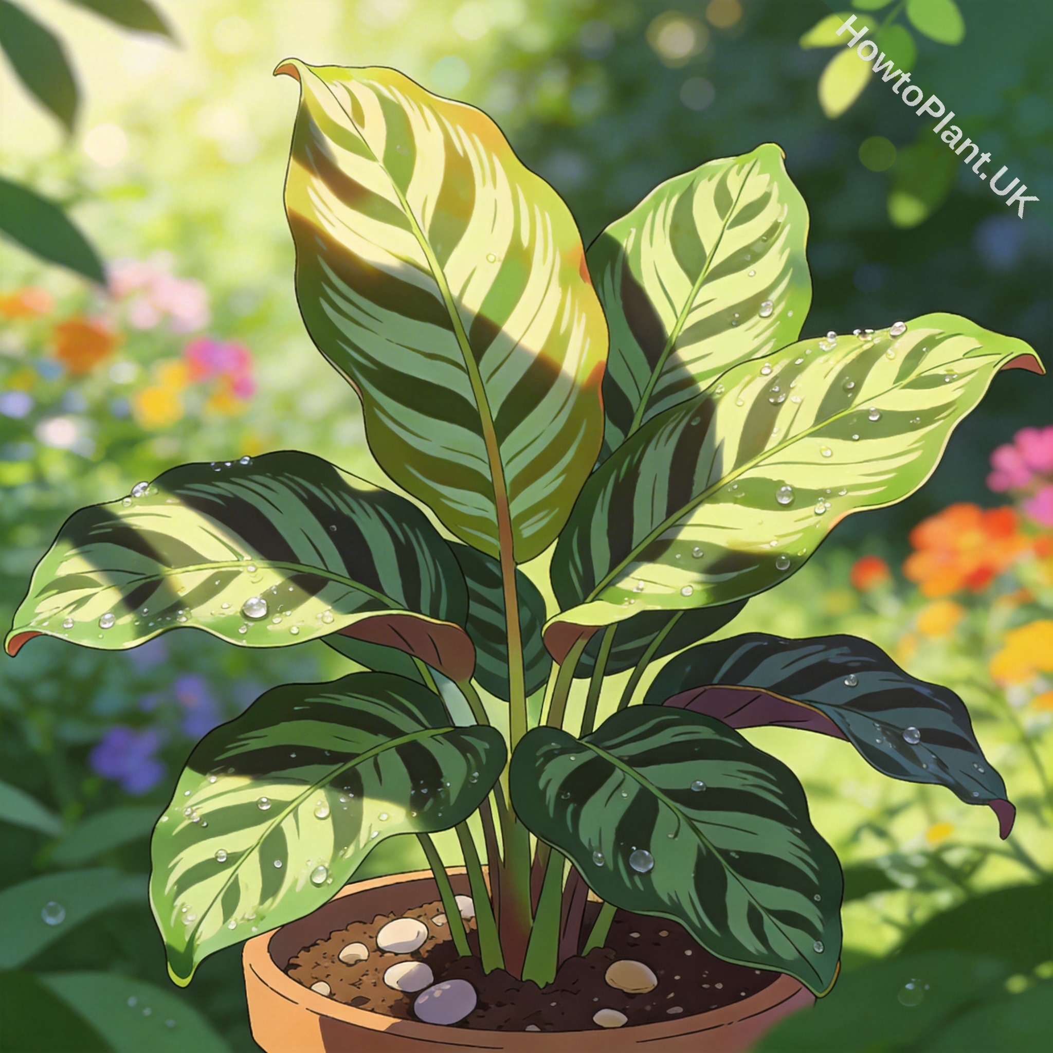 Calathea in a natural garden setting