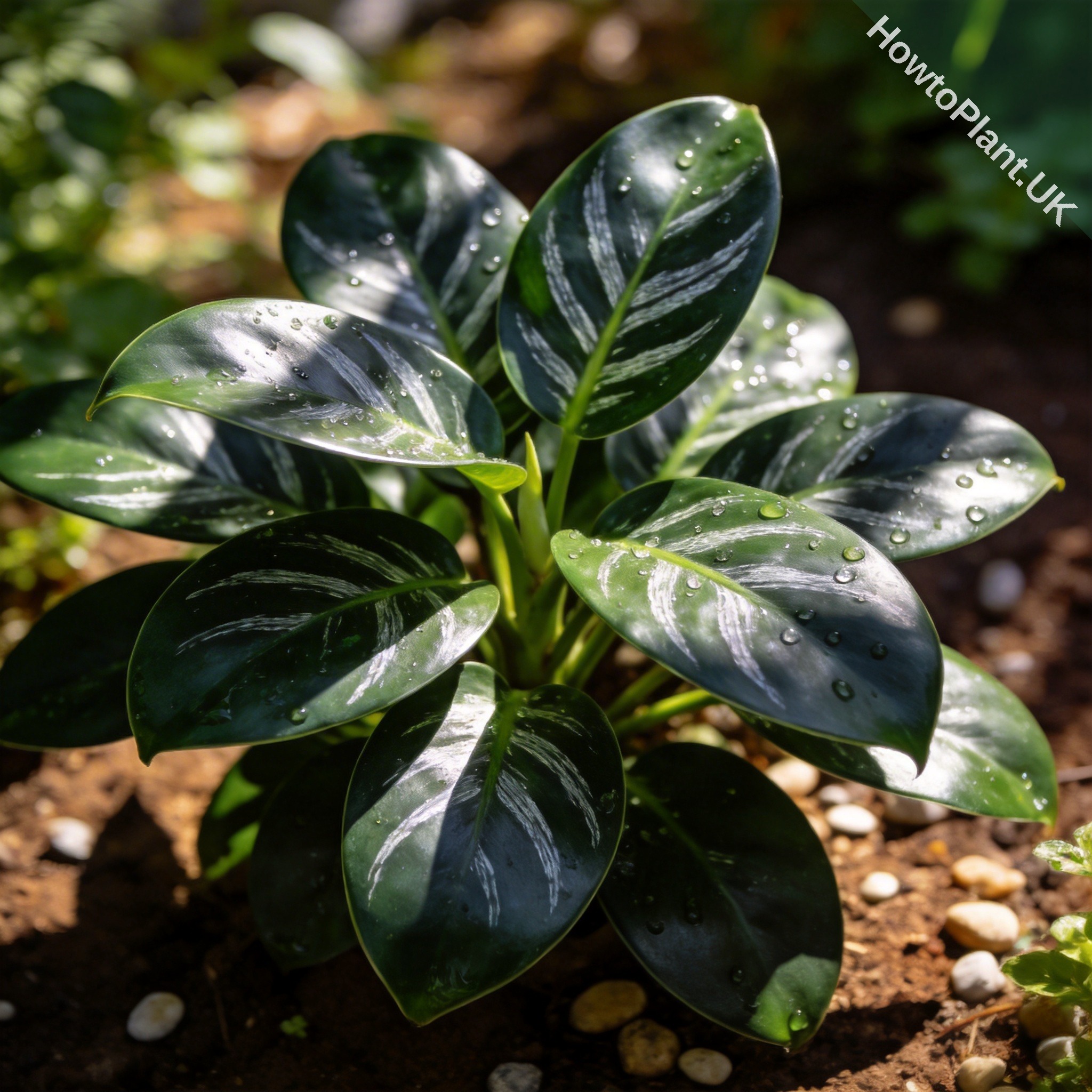 Chinese Evergreen in a natural garden setting