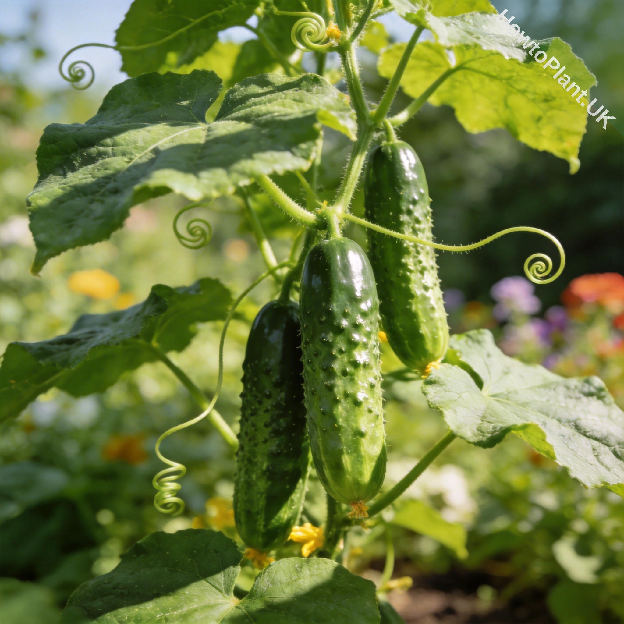 Cucumber in a natural garden setting