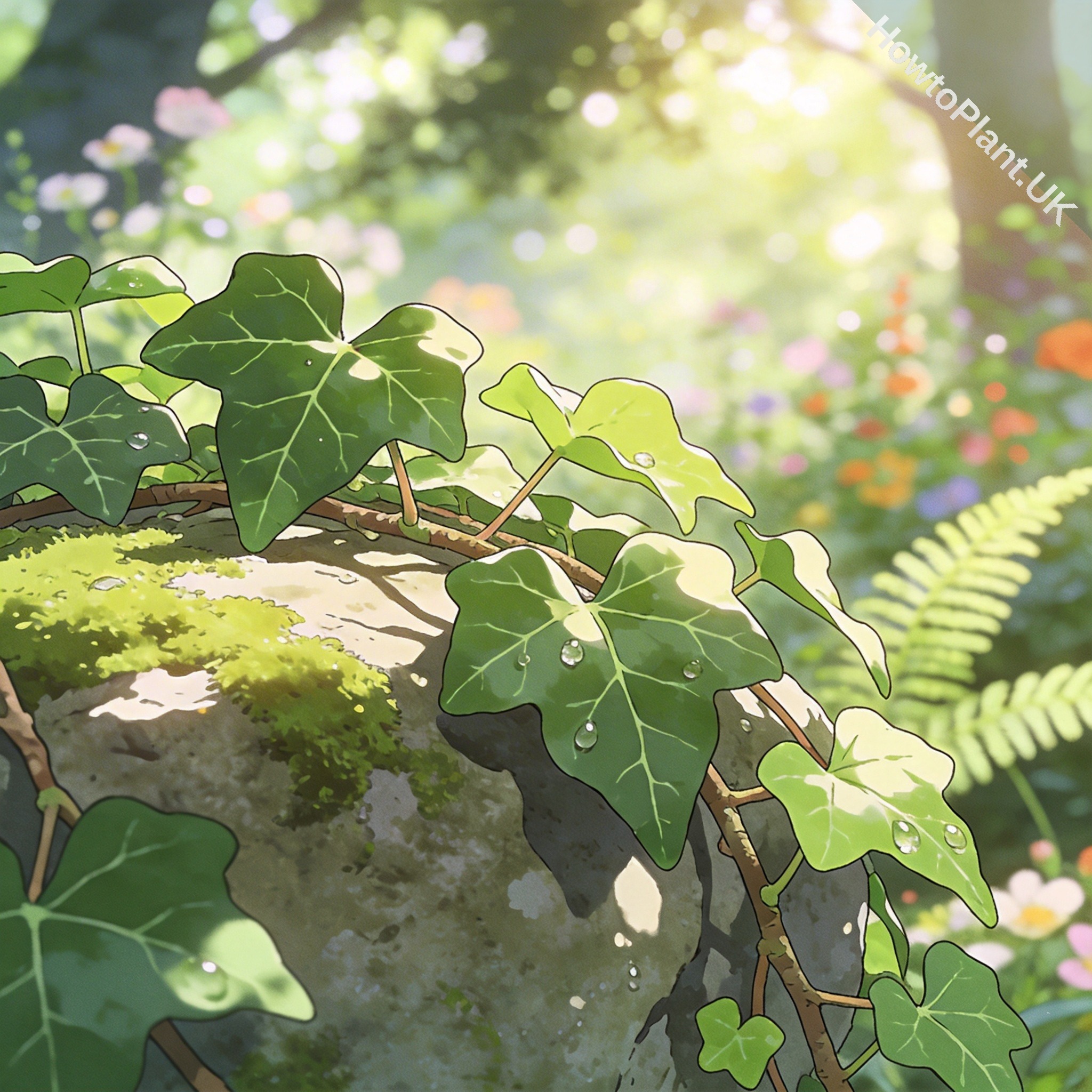 English Ivy in a natural garden setting