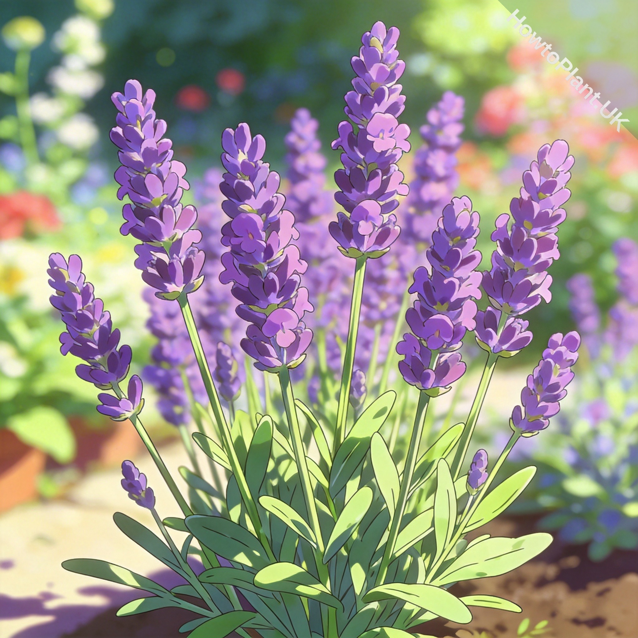 Lavender in a natural garden setting