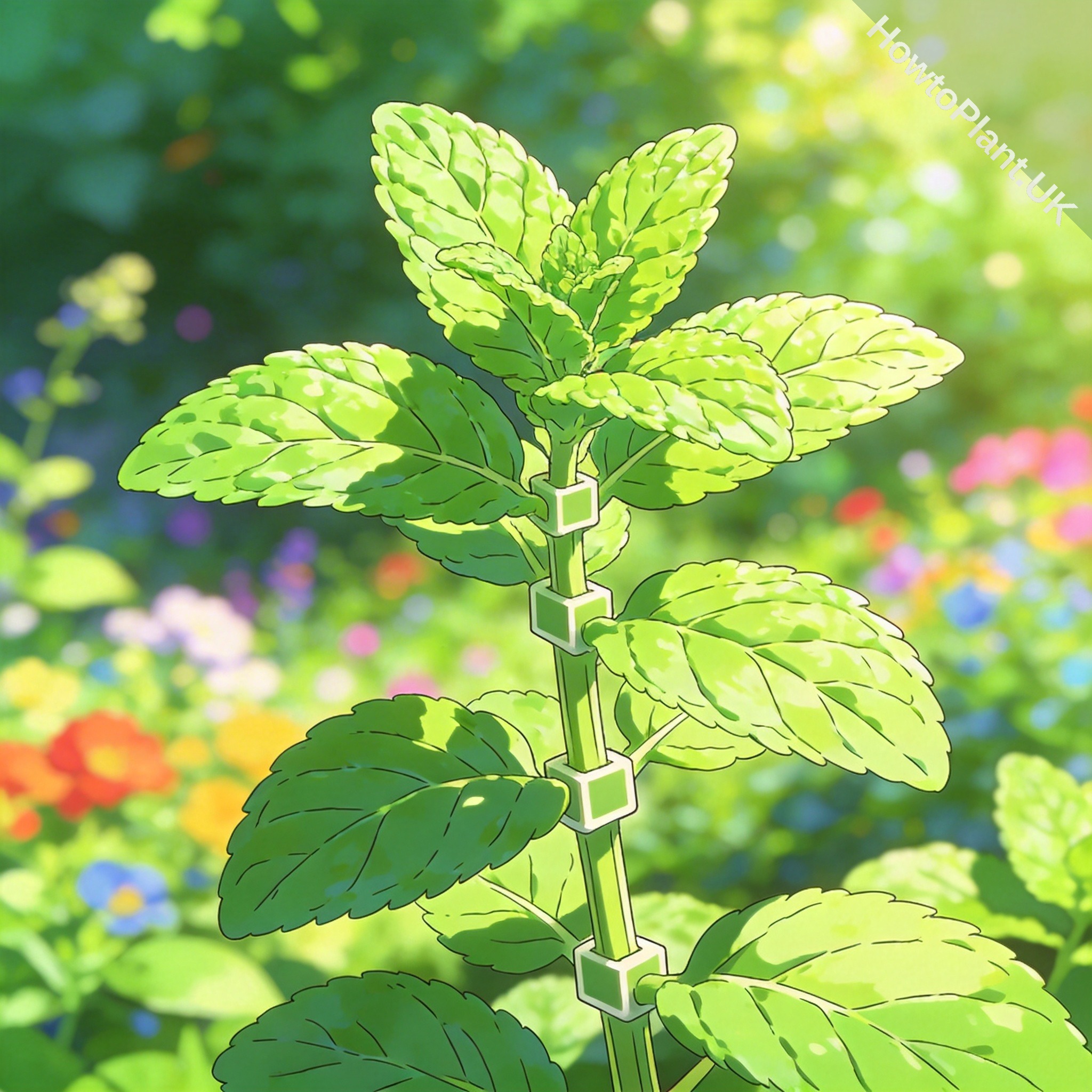 Mint in a natural garden setting