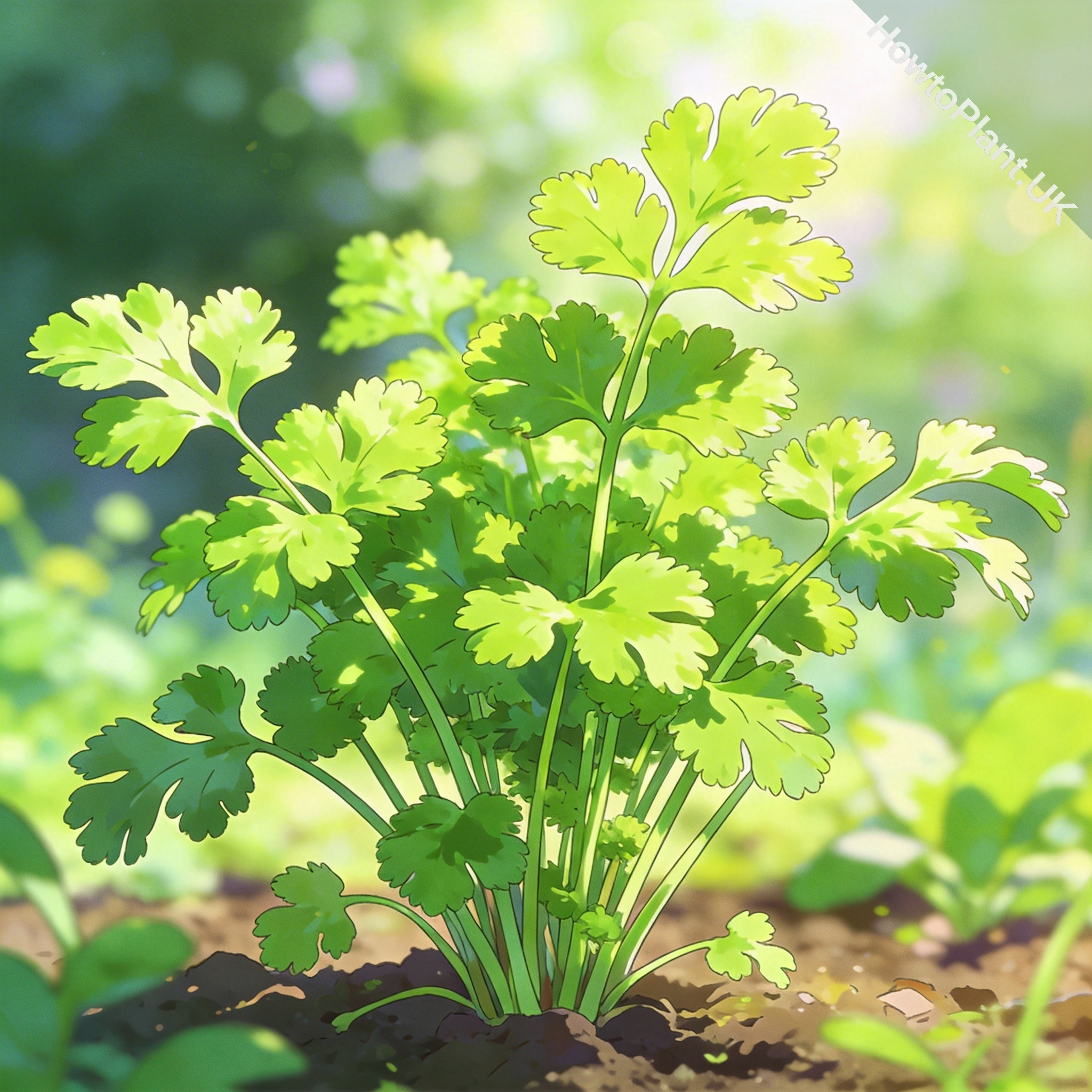 Parsley in a natural garden setting