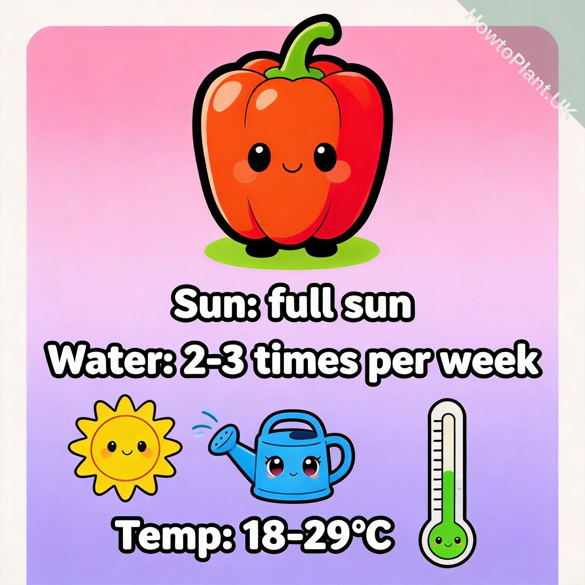 Peppers care instruction card