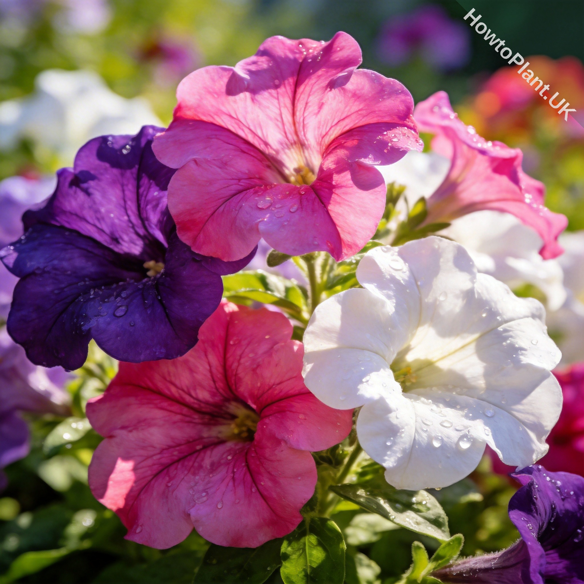Petunia in a natural garden setting
