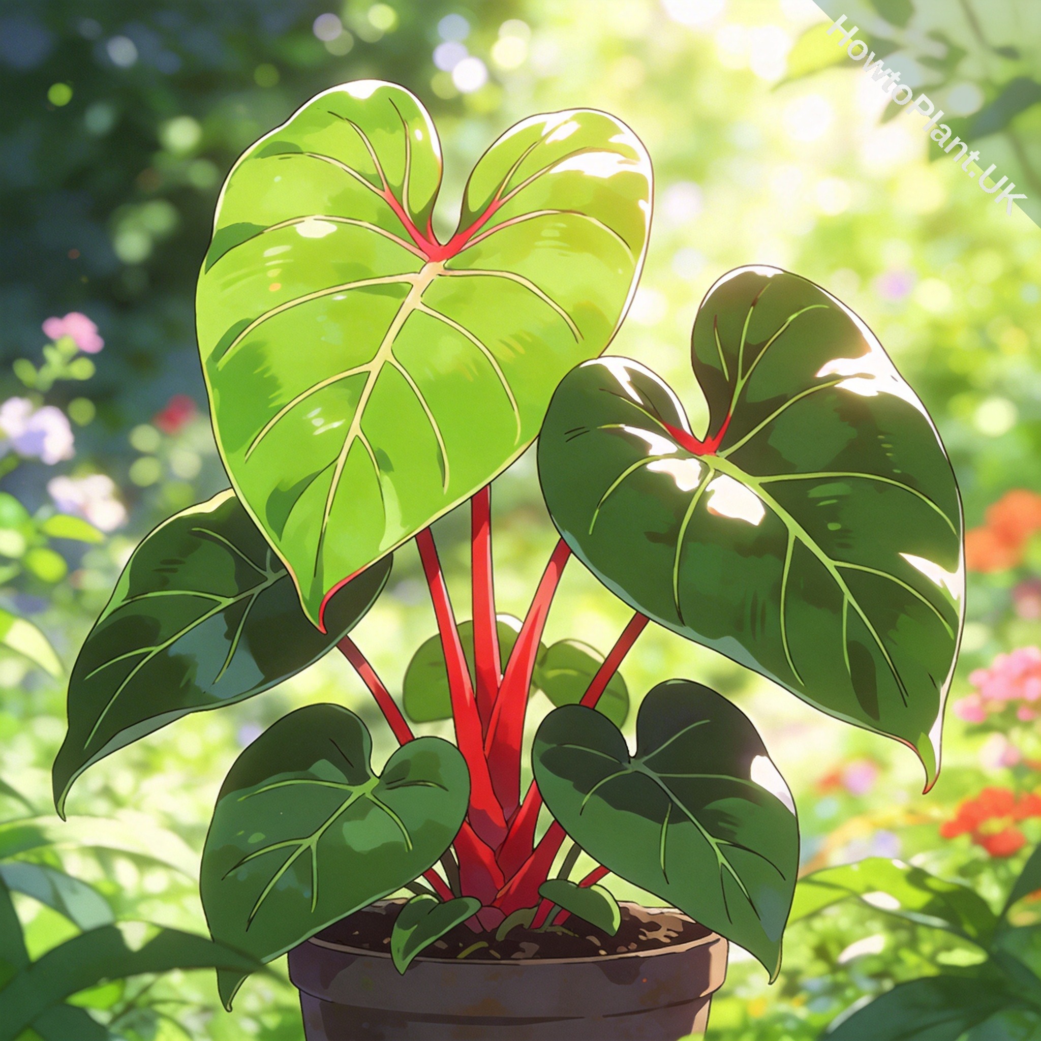 Philodendron in a natural garden setting