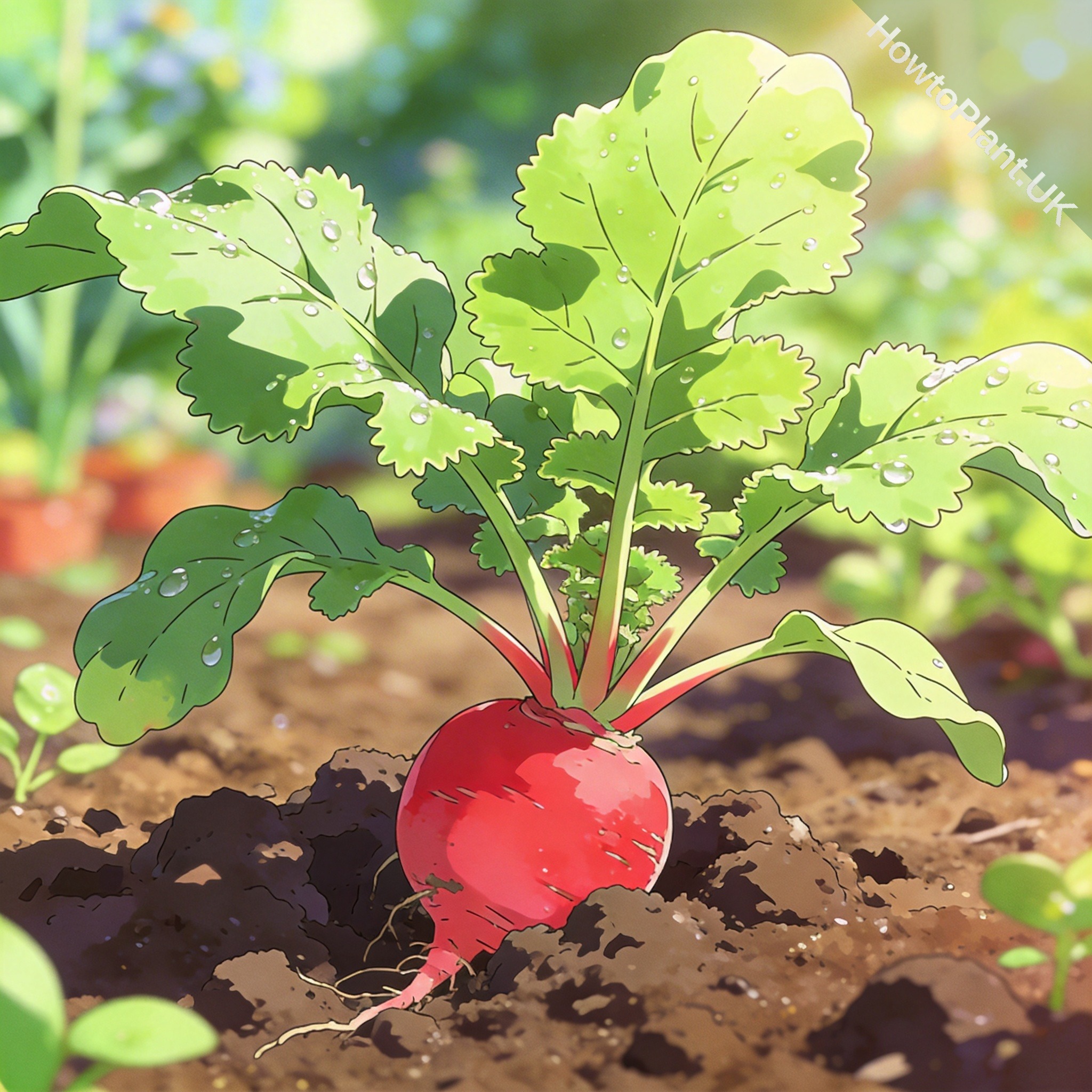 Radish in a natural garden setting