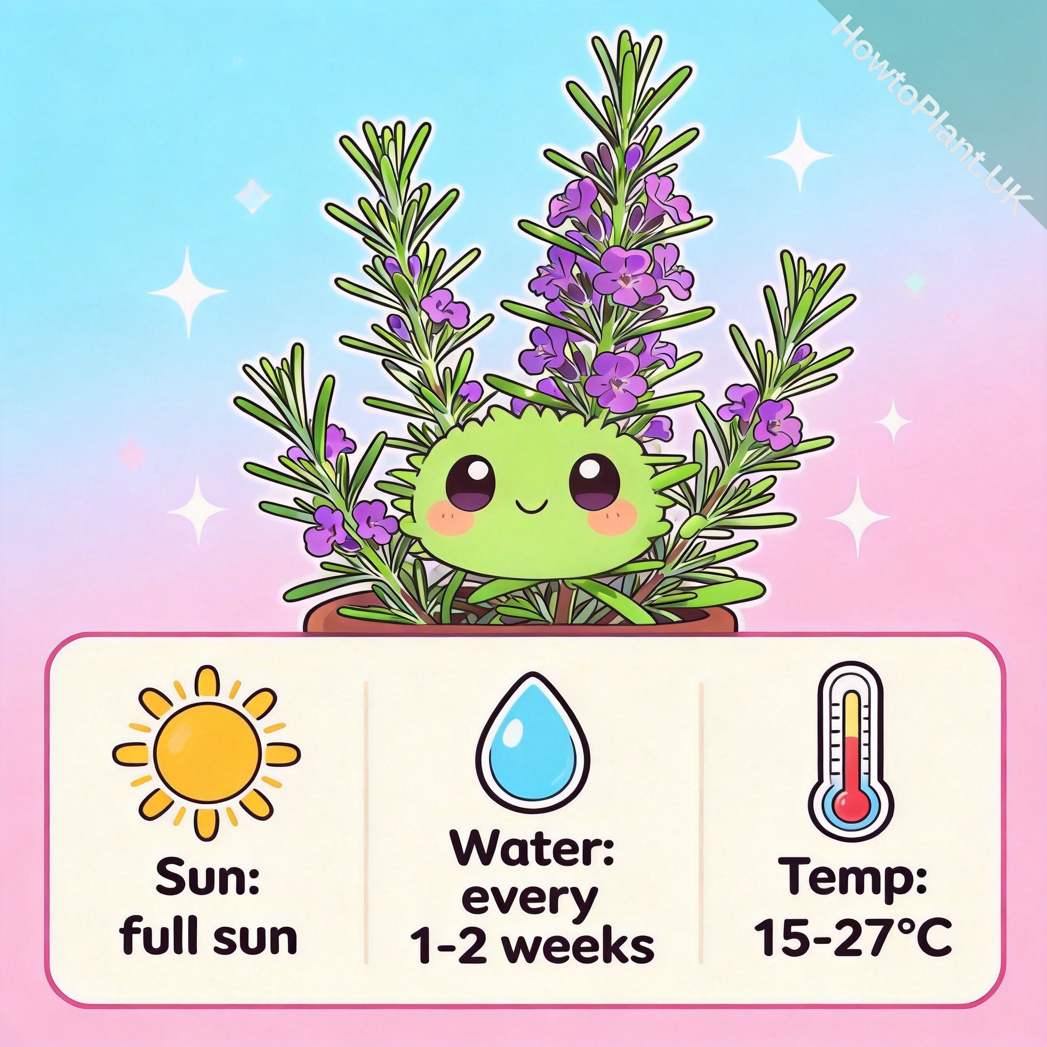 Rosemary care instruction card