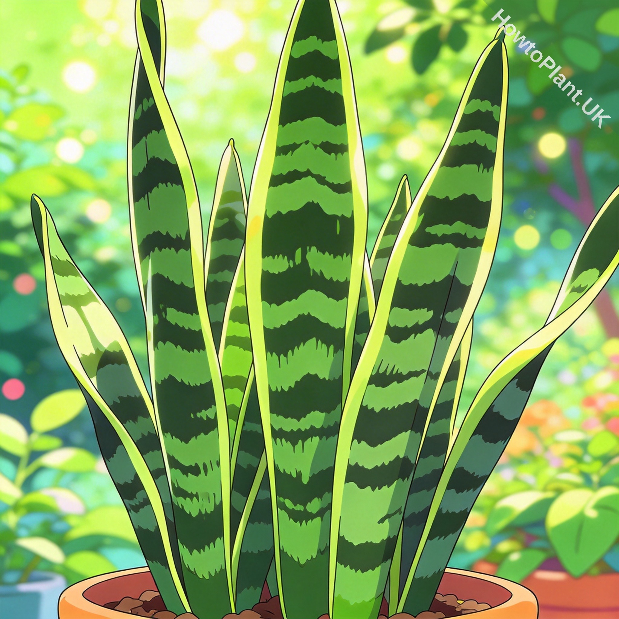 Snake Plant in a natural garden setting