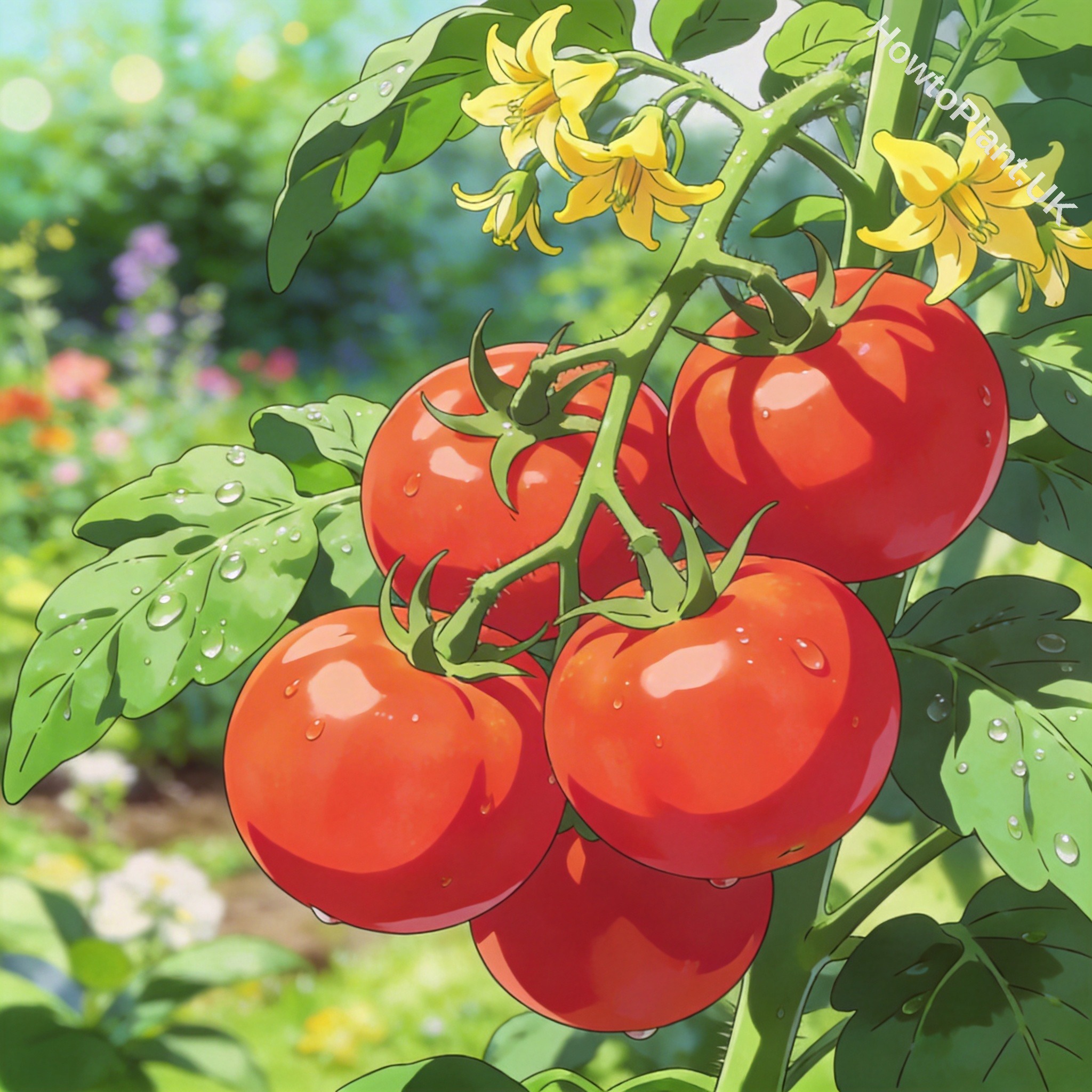 Tomato in a natural garden setting