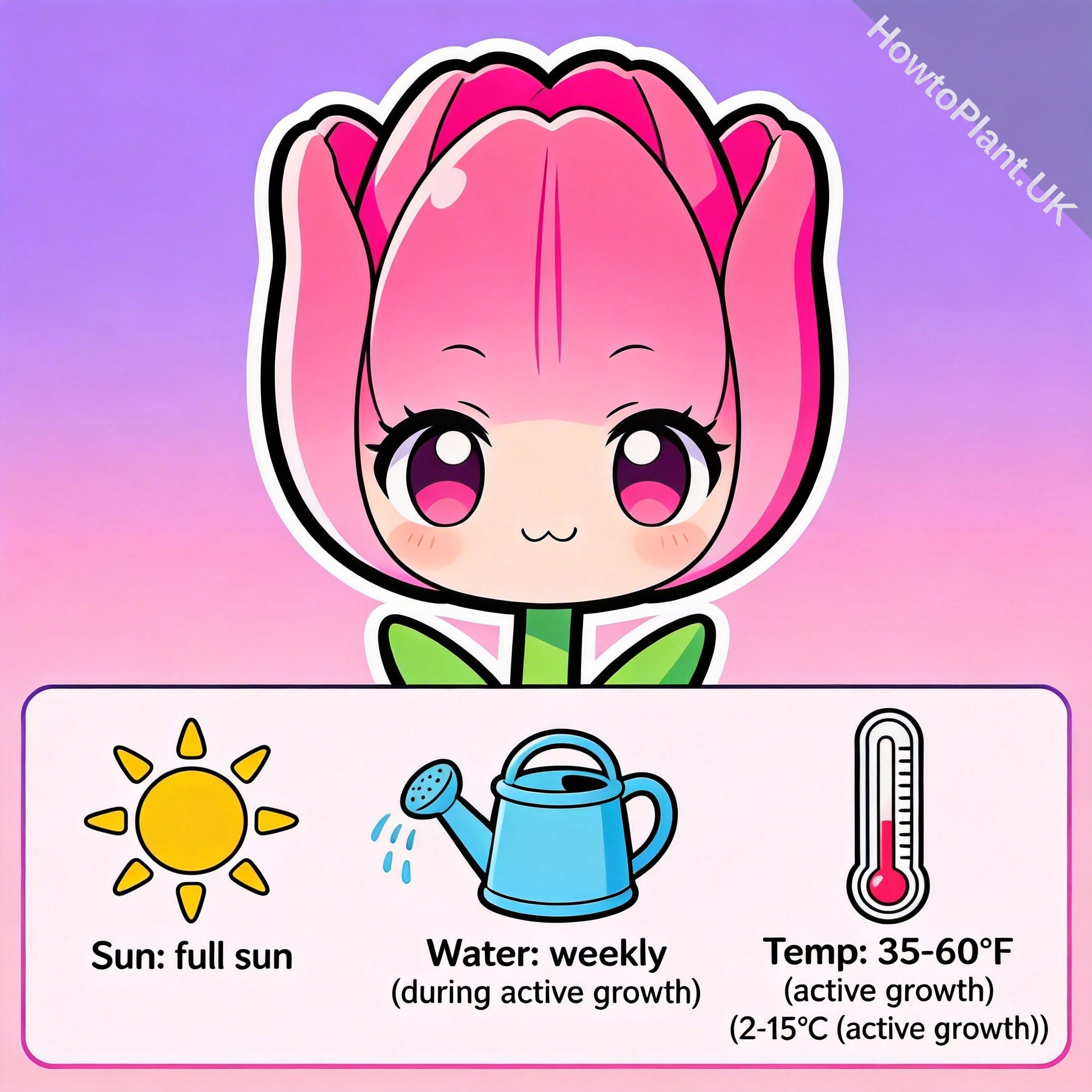 Tulip care instruction card