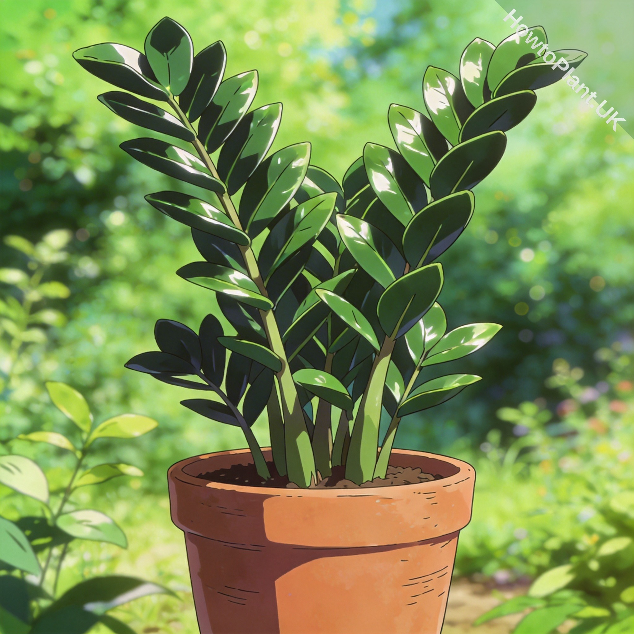 ZZ Plant in a natural garden setting